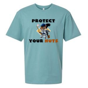 Funny Squirrel Catcher Protect Your Nuts Baseball Gift Sueded Cloud Jersey T-Shirt