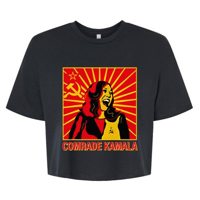 Fun Socialist Comrade Kamala Commie La Harris 2024 Kammunism Bella+Canvas Jersey Crop Tee