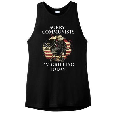 Funny Sorry Communists IM Grilling Today Ladies PosiCharge Tri-Blend Wicking Tank