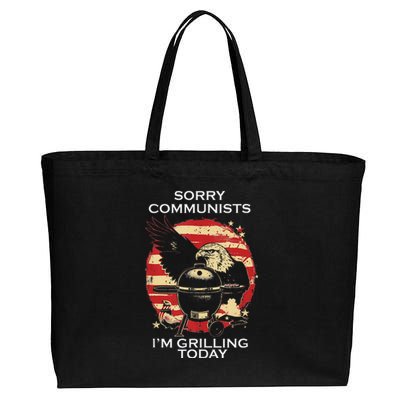 Funny Sorry Communists IM Grilling Today Cotton Canvas Jumbo Tote