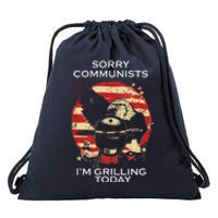 Funny Sorry Communists IM Grilling Today Drawstring Bag