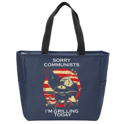 Funny Sorry Communists IM Grilling Today Zip Tote Bag