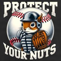 Funny Squirrel Catcher Protect Your Nuts Baseball Lover Gift 7 Panel Mesh Trucker Snapback Hat