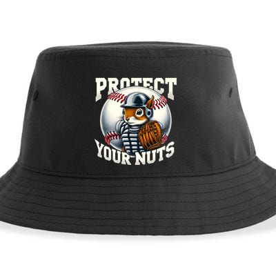 Funny Squirrel Catcher Protect Your Nuts Baseball Lover Gift Sustainable Bucket Hat