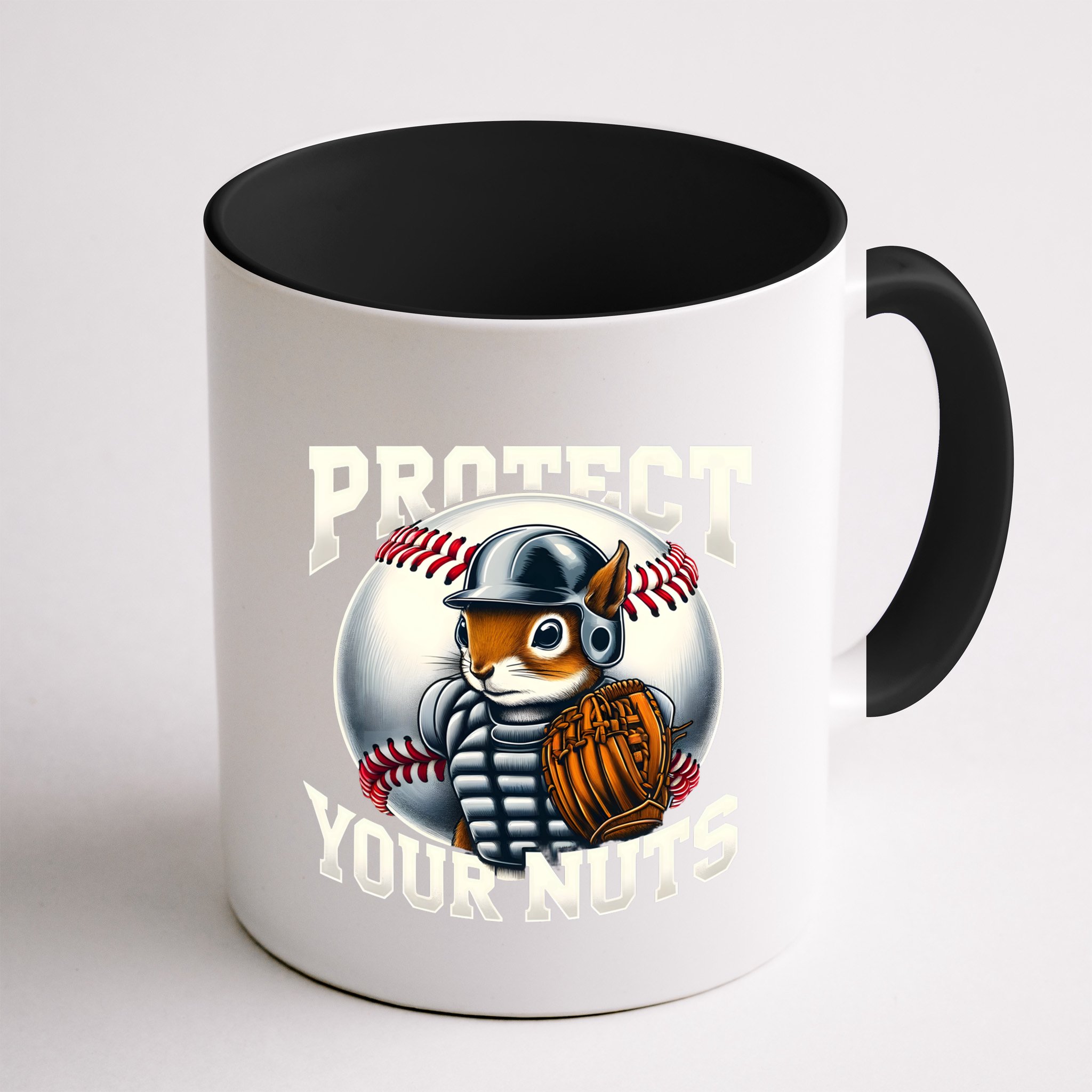 Funny Squirrel Catcher Protect Your Nuts Baseball Lover Gift Mug
