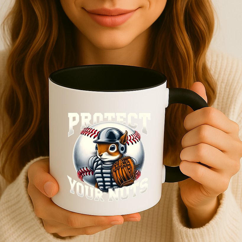 Funny Squirrel Catcher Protect Your Nuts Baseball Lover Gift Mug