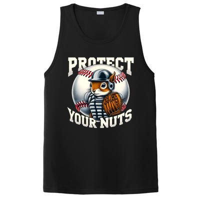 Funny Squirrel Catcher Protect Your Nuts Baseball Lover Gift PosiCharge Competitor Tank