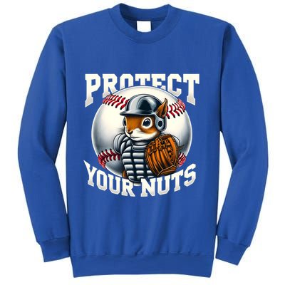 Funny Squirrel Catcher Protect Your Nuts Baseball Lover Gift Sweatshirt