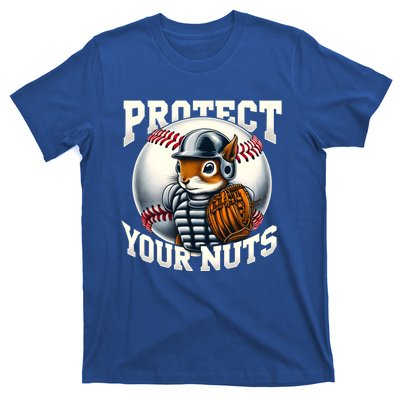 Funny Squirrel Catcher Protect Your Nuts Baseball Lover Gift T-Shirt