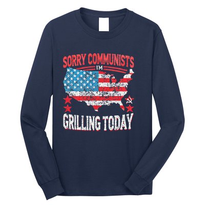 Funny Sorry Communists IM Grilling Today Long Sleeve Shirt