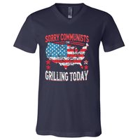 Funny Sorry Communists IM Grilling Today V-Neck T-Shirt