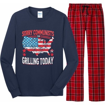 Funny Sorry Communists IM Grilling Today Long Sleeve Pajama Set