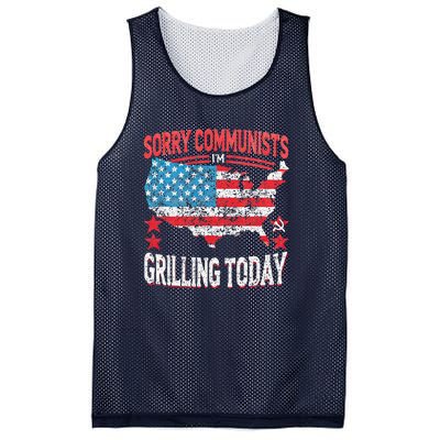 Funny Sorry Communists IM Grilling Today Mesh Reversible Basketball Jersey Tank