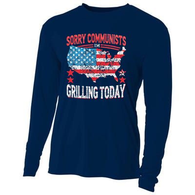 Funny Sorry Communists IM Grilling Today Cooling Performance Long Sleeve Crew