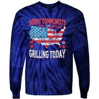 Funny Sorry Communists IM Grilling Today Tie-Dye Long Sleeve Shirt