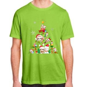 Funny Sloth Christmas Tree Merry Slothmas Adult ChromaSoft Performance T-Shirt