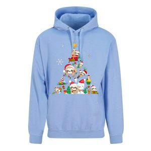 Funny Sloth Christmas Tree Merry Slothmas Unisex Surf Hoodie