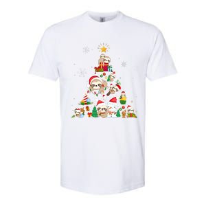 Funny Sloth Christmas Tree Merry Slothmas Softstyle CVC T-Shirt