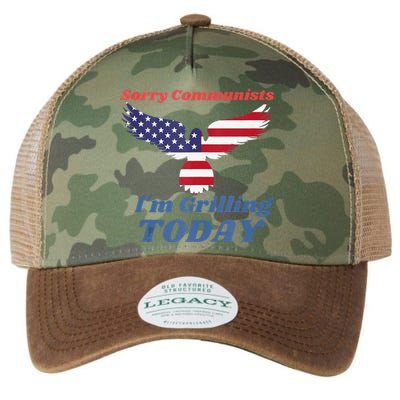 Funny Sorry Communists IM Grilling Today Legacy Tie Dye Trucker Hat