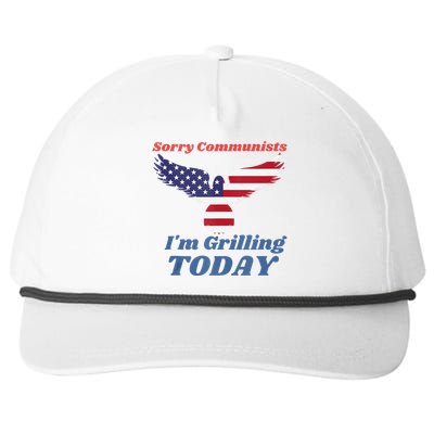 Funny Sorry Communists IM Grilling Today Snapback Five-Panel Rope Hat