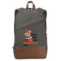 Funny Santa Claus Merry Kiss My Ass If You Dont Like Broncos Merry Christmas Cotton Canvas Backpack