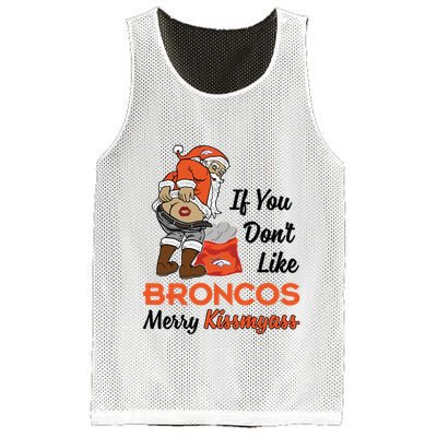 Funny Santa Claus Merry Kiss My Ass If You Dont Like Broncos Merry Christmas Mesh Reversible Basketball Jersey Tank