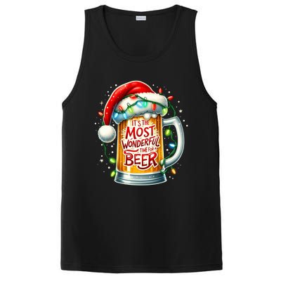 Funny Santa Claus Ing Beer Wonderful Time Christmas Gift PosiCharge Competitor Tank