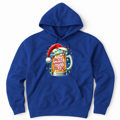 Funny Santa Claus Ing Beer Wonderful Time Christmas Gift Hoodie