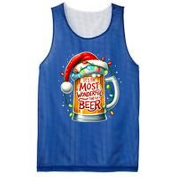 Funny Santa Claus Ing Beer Wonderful Time Christmas Gift Mesh Reversible Basketball Jersey Tank