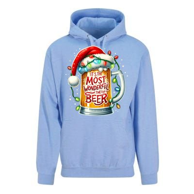 Funny Santa Claus Ing Beer Wonderful Time Christmas Gift Unisex Surf Hoodie