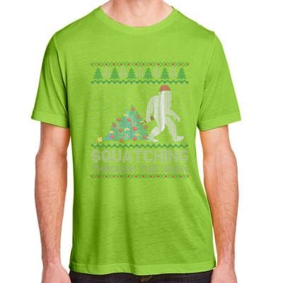 Funny Sasquatch Christmas Squatching Bigfoot Xmas Funny Adult ChromaSoft Performance T-Shirt