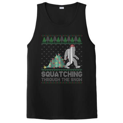 Funny Sasquatch Christmas Squatching Bigfoot Xmas Funny PosiCharge Competitor Tank