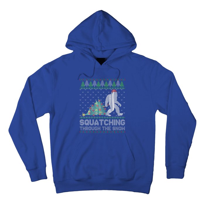 Funny Sasquatch Christmas Squatching Bigfoot Xmas Funny Hoodie