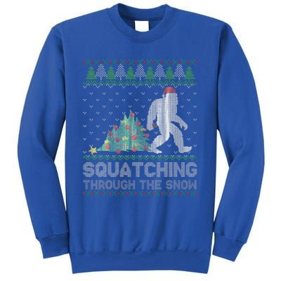 Funny Sasquatch Christmas Squatching Bigfoot Xmas Funny Sweatshirt