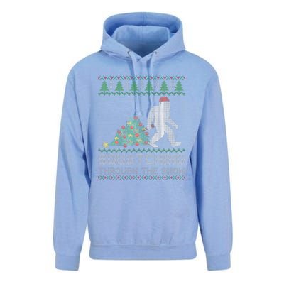 Funny Sasquatch Christmas Squatching Bigfoot Xmas Funny Unisex Surf Hoodie