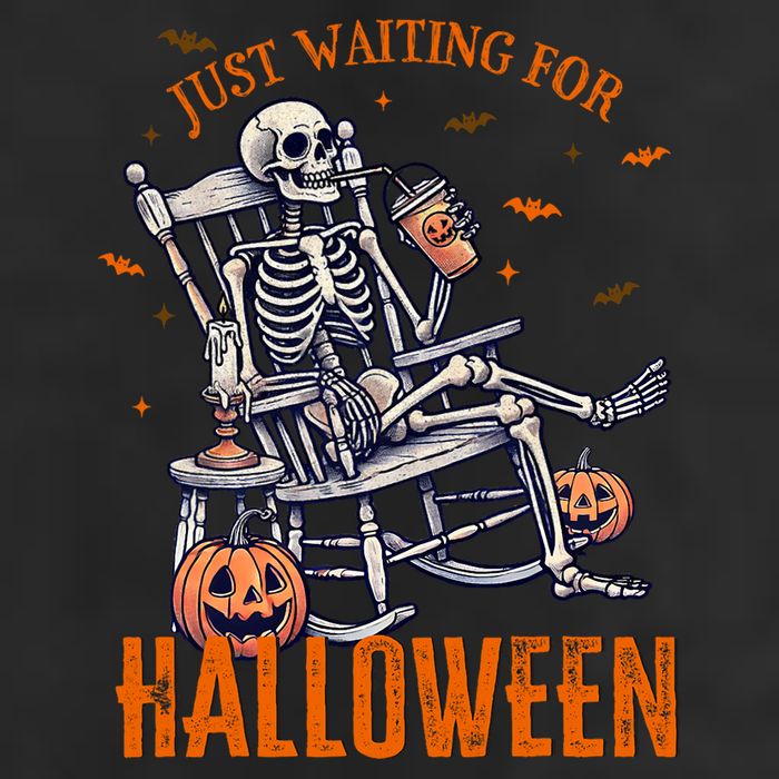 Funny Skeleton Christmas Design Just Waiting For Halloween Beanie