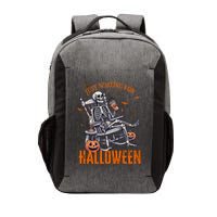 Funny Skeleton Christmas Design Just Waiting For Halloween Vector Backpack