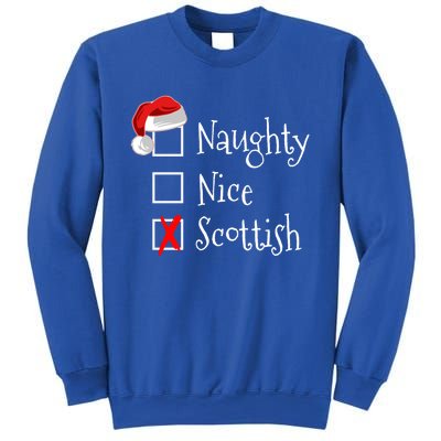 Funny Scottish Christmas Gift Scotland Naughty Nice Sweatshirt