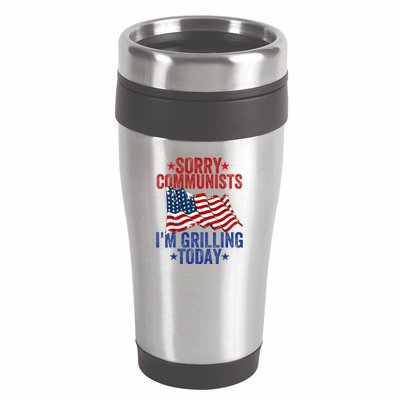 Funny Sorry Communists IM Grilling Today 16oz Travel Tumbler