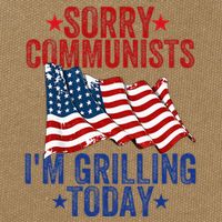 Funny Sorry Communists IM Grilling Today Cotton Canvas Backpack