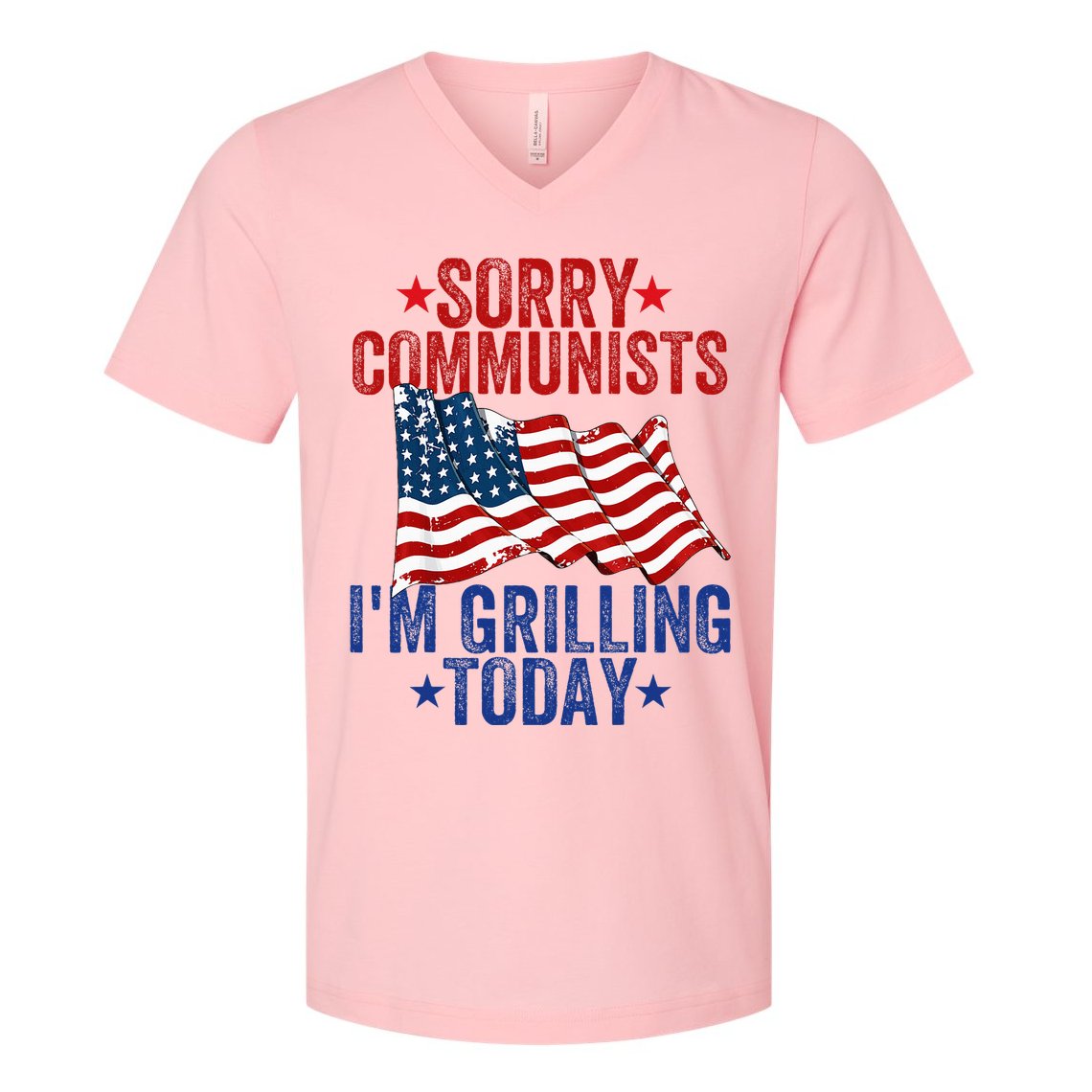 Funny Sorry Communists IM Grilling Today V-Neck T-Shirt