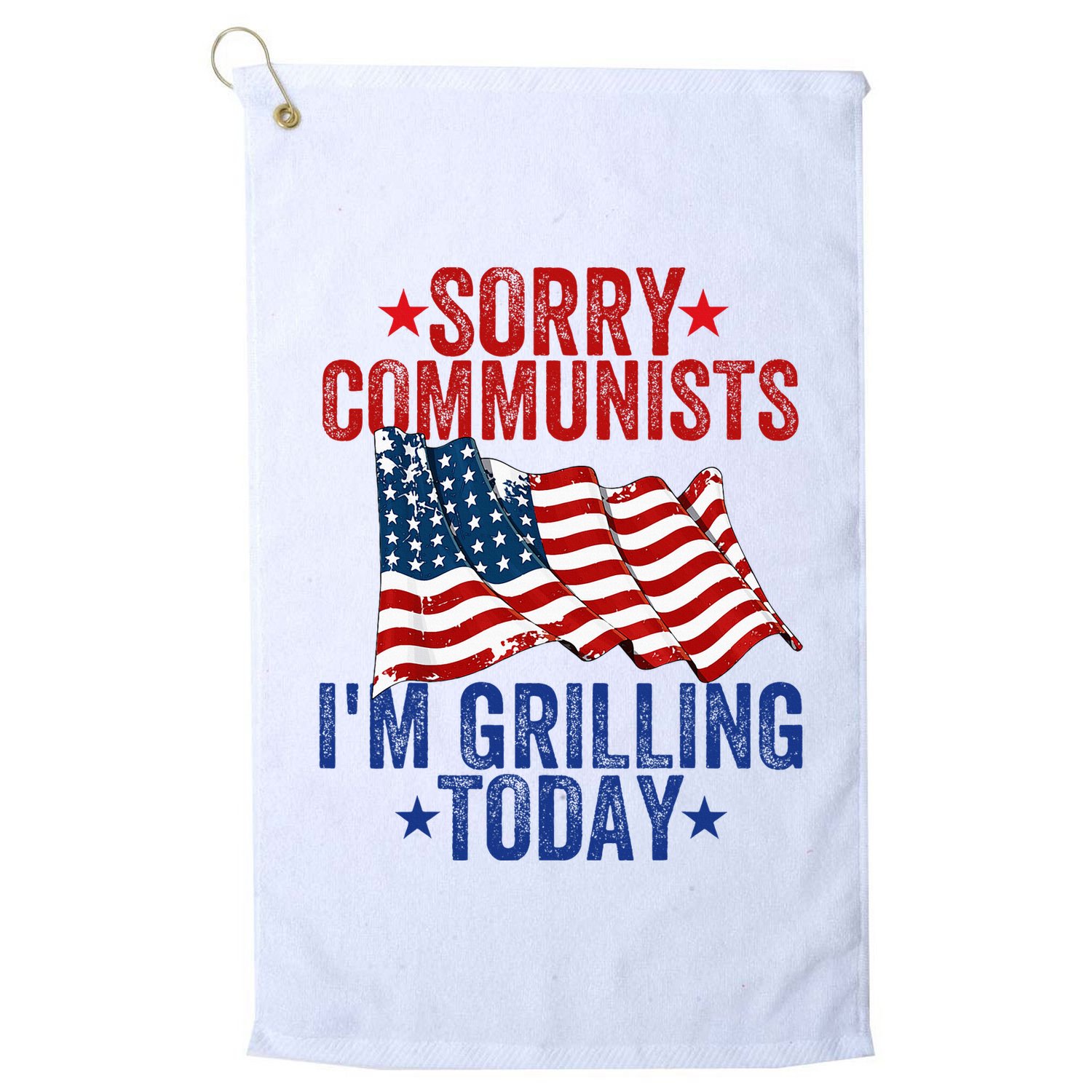 Funny Sorry Communists IM Grilling Today Golf Towel
