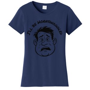 Funny Surprised Cartoon Face Hornswoggled Slang Saying Women's T-Shirt