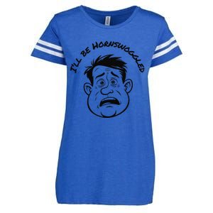 Funny Surprised Cartoon Face Hornswoggled Slang Saying Enza Ladies Jersey Football T-Shirt