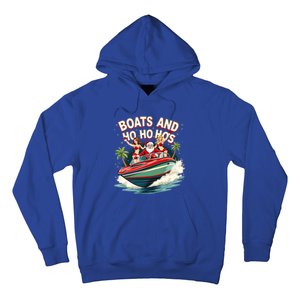 Funny Santa Christmas Boats And Ho Ho Hos Gift Hoodie