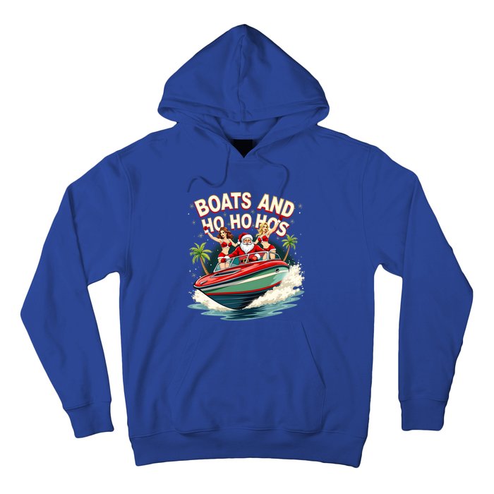 Funny Santa Christmas Boats And Ho Ho Hos Gift Hoodie