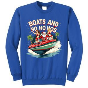 Funny Santa Christmas Boats And Ho Ho Hos Gift Sweatshirt