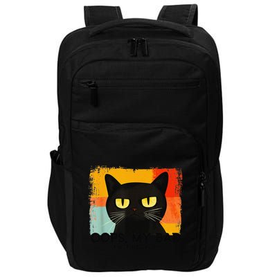 Funny Silly Cat Oops My Bad Not Really Sarcastic Saying Cat Impact Tech Backpack
