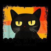Funny Silly Cat Oops My Bad Not Really Sarcastic Saying Cat 16 in Basic Backpack