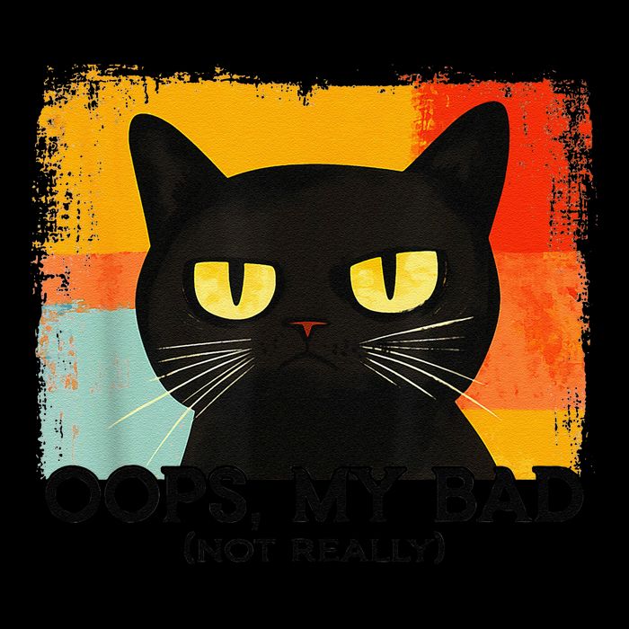 Funny Silly Cat Oops My Bad Not Really Sarcastic Saying Cat 16 in Basic Backpack